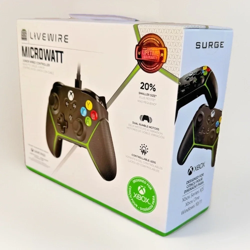 Xbox Accessory: Wired Controller - SURGE Microwatt Junior‎ Black